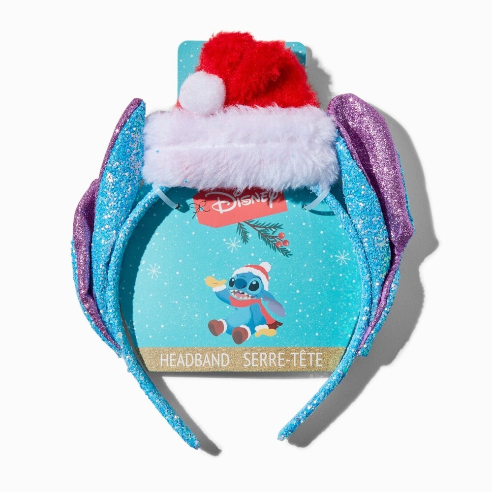 NIB Disney Lilo & Stitch Fashion Santa Headband Girls Christmas dress-up costume